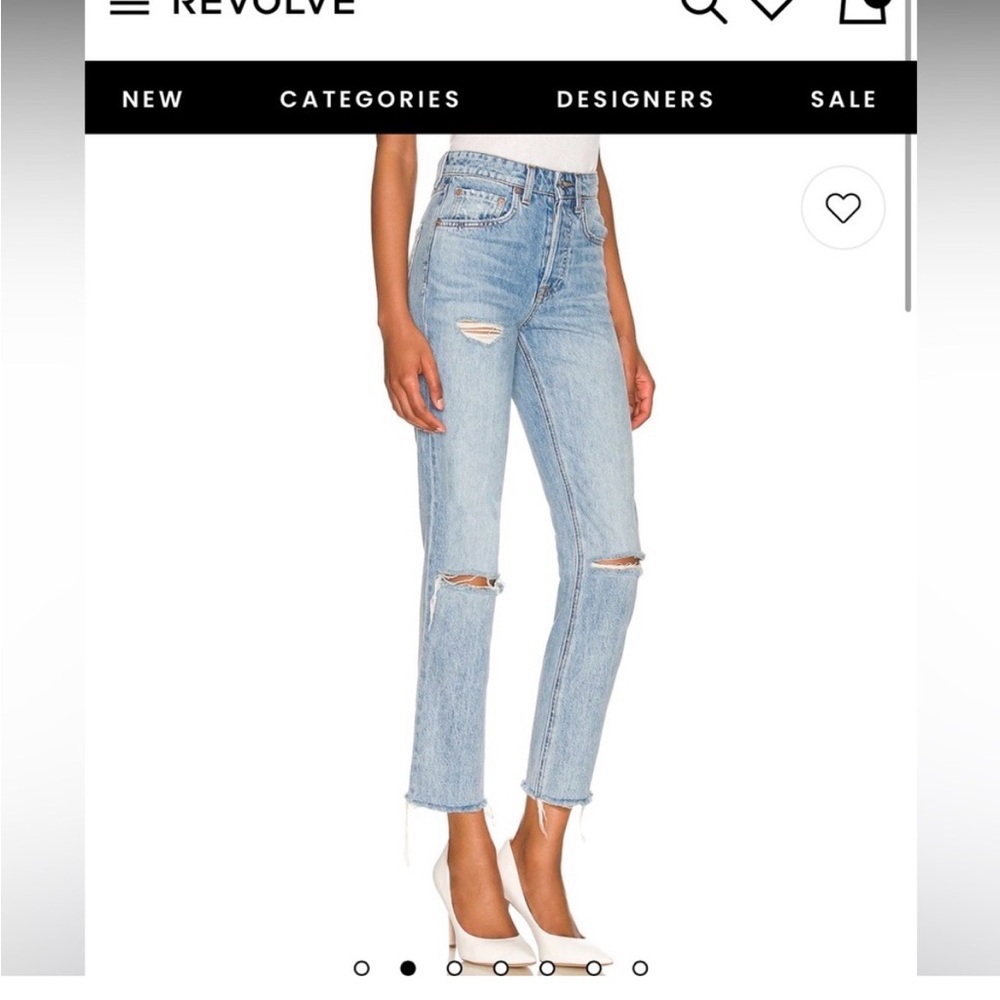 GRLFRND DENIM karolina Blue Distressed Jeans